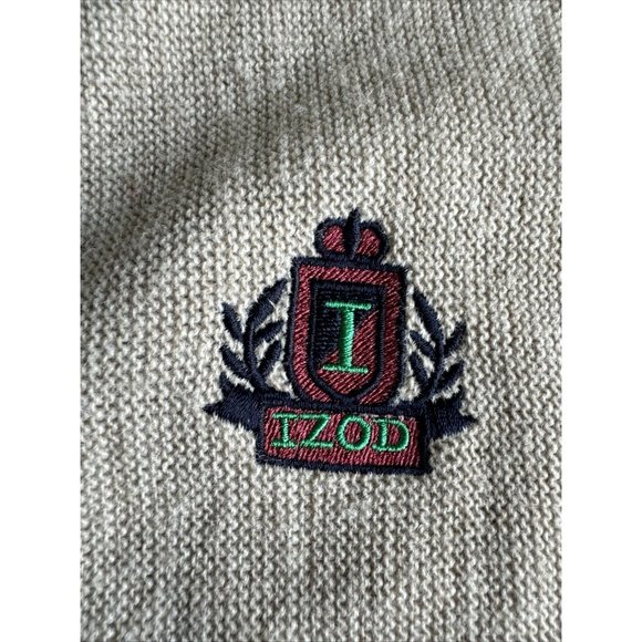 Vintage Izod Cardigan Men Sz XL Beige Button Up Long Sleeve‎ Made In USA Sweater - Picture 4 of 11